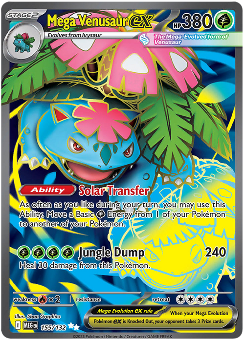 Mega Venusaur ex 155/132 Ultra Rare Pokemon Card (Mega Evolution Base Set ME01)