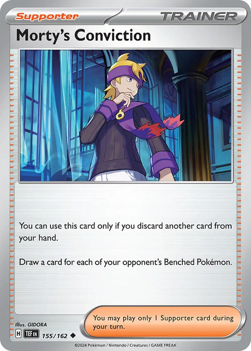 Morty's Conviction 155/162 Uncommon Pokemon Card (SV Temporal Forces)