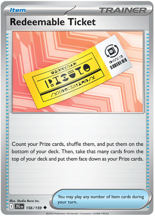 Redeemable Ticket 156/159 Uncommon Pokemon Card (Scarlet & Violet Journey Together)