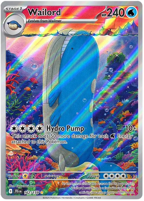 Wailord 162/159 Illustration Rare Pokemon Card (Scarlet & Violet Journ Titan Cards Ltd Wailord 162/159 Illustration Rare Pokemon Card (Scarlet & Violet Journ Titan Cards Ltd