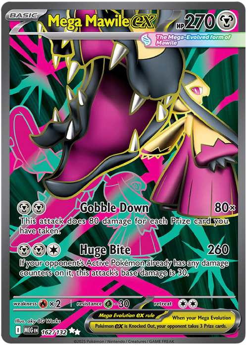 Mega Mawile ex 162/132 Ultra Rare Pokemon Card (Mega Evolution Base Set ME01)