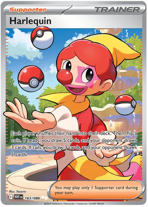 Harlequin 163/086 Ultra Rare Pokemon Card (Scarlet & Violet White Flare)