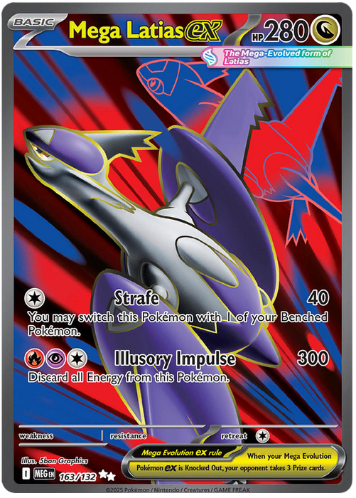 Mega Latias ex 163/132 Ultra Rare Pokemon Card (Mega Evolution Base Set ME01)