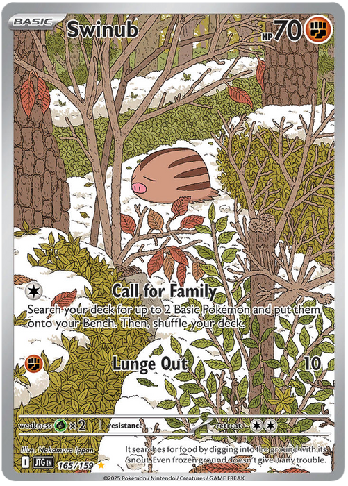 Swinub 165/159 Illustration Rare Pokemon Card (Scarlet & Violet Journey Together)