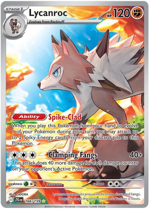 Lycanroc 166/159 Illustration Rare Pokemon Card (Scarlet & Violet Journey Together)