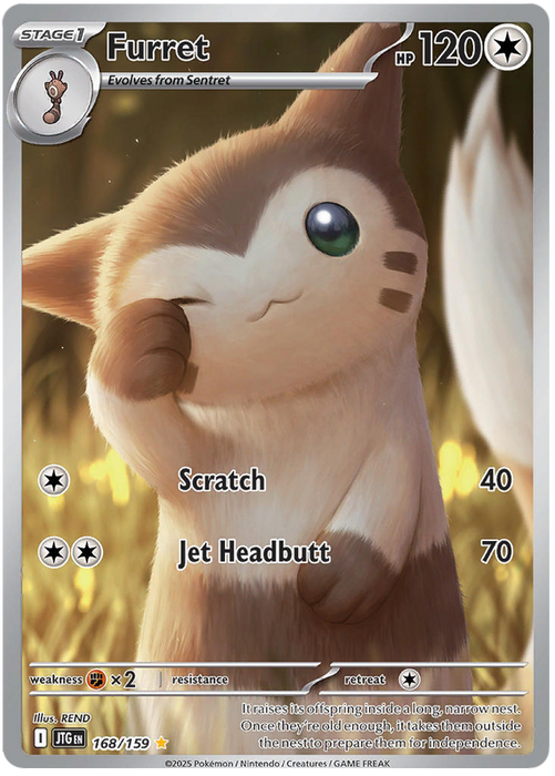 Furret 168/159 Illustration Rare Pokemon Card (Scarlet & Violet Journey Together)
