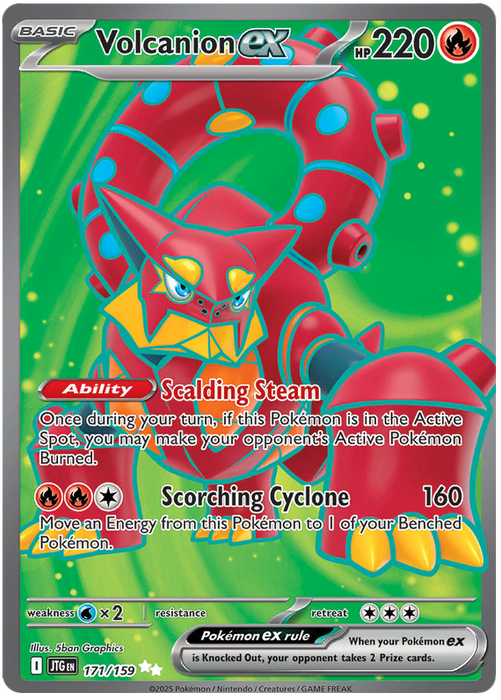 Volcanion ex 171/159 Ultra Rare Pokemon Card (Scarlet & Violet Journey Together)