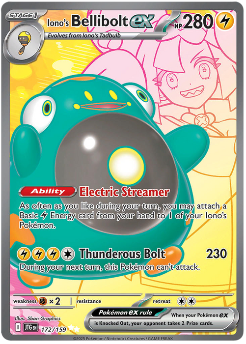 Iono's Bellibolt ex 172/159 Ultra Rare Pokemon Card (Scarlet & Violet Journey Together)