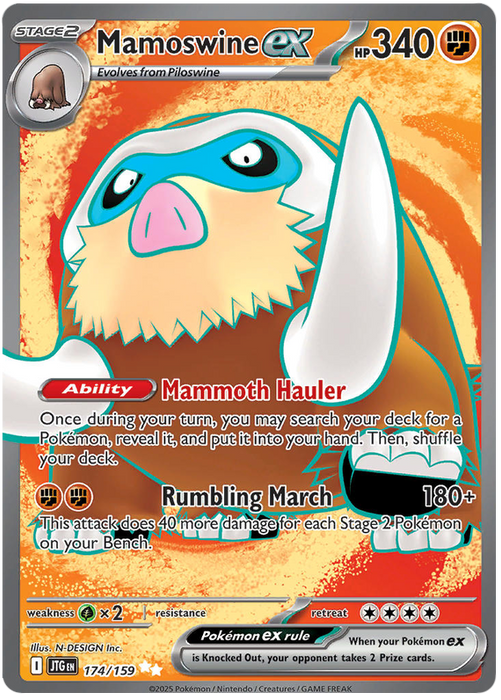 Mamoswine ex 174/159 Ultra Rare Pokemon Card (Scarlet & Violet Journey Together)