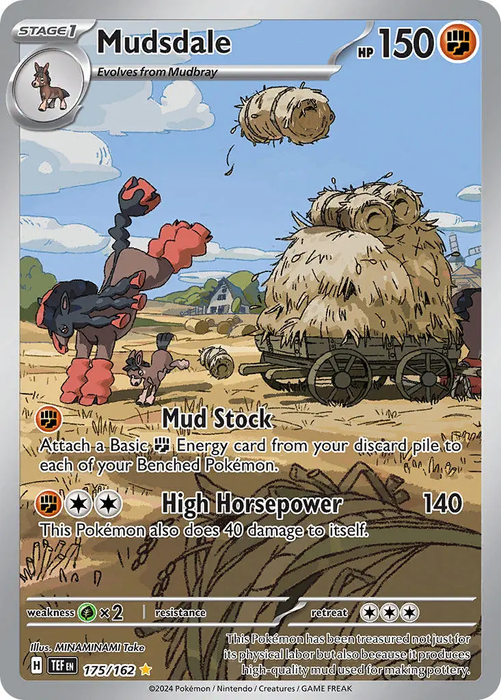 Mudsdale 175/162 Illustration Rare Pokemon Card (SV Temporal Forces)