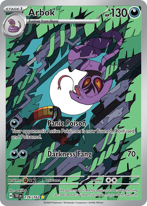 Arbok 176/162 Illustration Rare Pokemon Card (SV Temporal Forces)