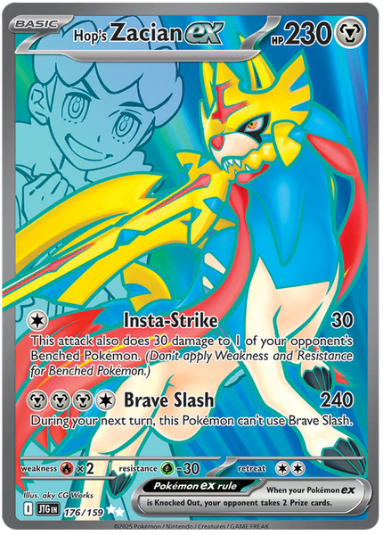 Pokémon Hop's Zacian ex 176/159 Ultra Rare Pokemon Card (Scarlet & Violet