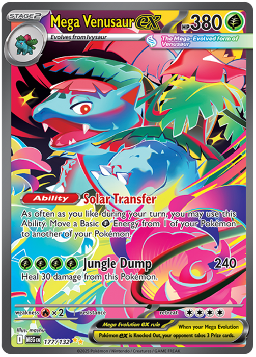 Mega Venusaur ex 177/132 Special Illustration Rare Pokemon Card (Mega Evolution Base Set ME01)
