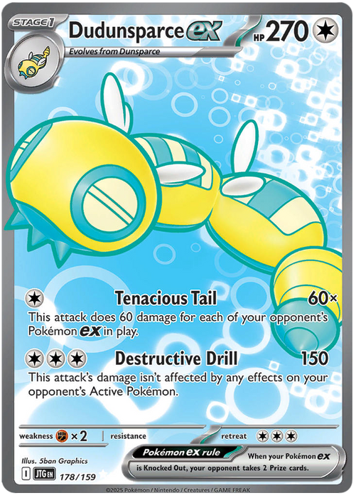 Dudunsparce ex 178/159 Ultra Rare Pokemon Card (Scarlet & Violet Journey Together)