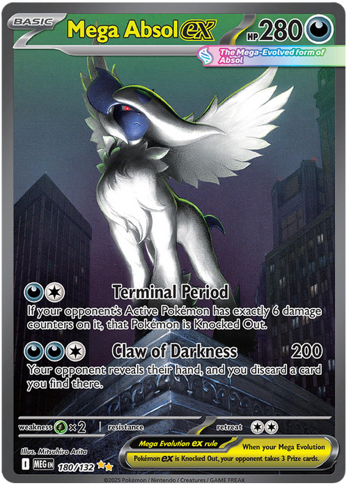 Mega Absol ex 180/132 Special Illustration Rare Pokemon Card (Mega Evolution Base Set ME01)