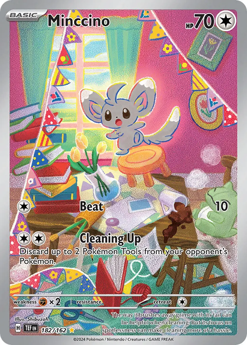 Minccino 182/162 Illustration Rare Pokemon Card (SV Temporal Forces)