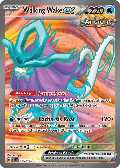 Walking Wake ex 189/162 Ultra Rare Pokemon Card (SV Temporal Forces)