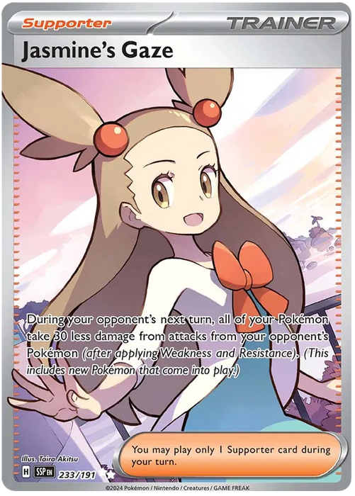 Pokemon Surging Sparks Ultra Rare Jasmine's Gaze #233 Pokemon Surging Sparks Ultra Rare Jasmine's Gaze #233