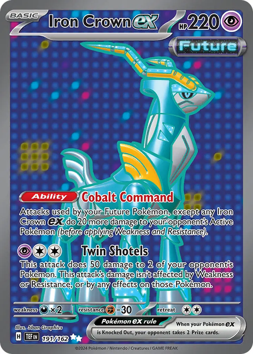 Iron Crown ex 191/162 Ultra Rare Pokemon Card (SV Temporal Forces)