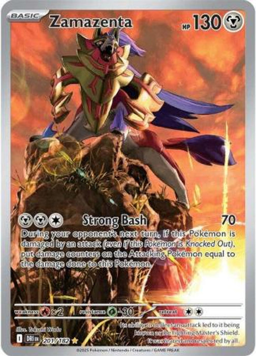 Zamazenta 201/182 Illustration Rare Pokemon Card (Scarlet & Violet Destined Rivals)