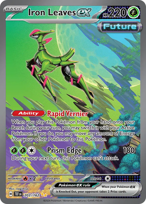 Iron Leaves ex 203/162 Special Illustration Rare Pokemon Card (SV Temporal Forces)