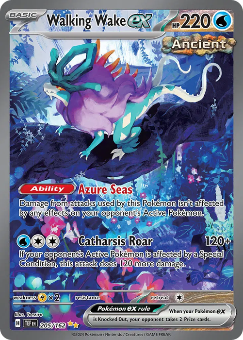 Walking Wake ex 205/162 Special Illustration Rare Pokemon Card (SV Temporal Forces)