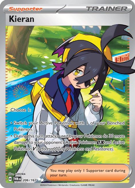 Kieran 206/167 Ultra Rare Pokemon Card (SV Twilight Masquerade) Titan Cards Ltd Kieran 206/167 Ultra Rare Pokemon Card (SV Twilight Masquerade) Titan Cards Ltd