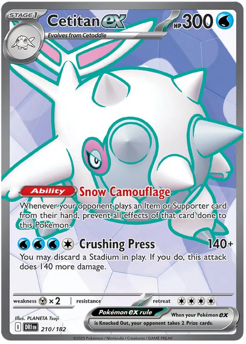 Cetitan ex 210/182 Ultra Rare Pokemon Card (Scarlet & Violet Destined Rivals)