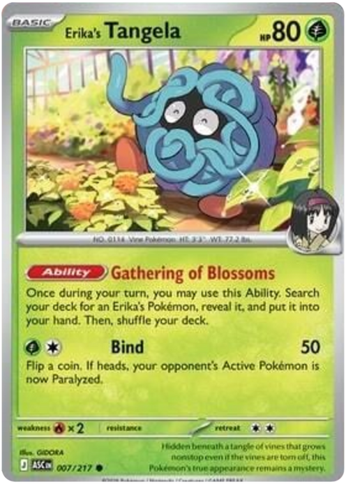 Erika's Tangela 007/217 Common Pokemon Card (Mega Evolution Ascended Heroes)