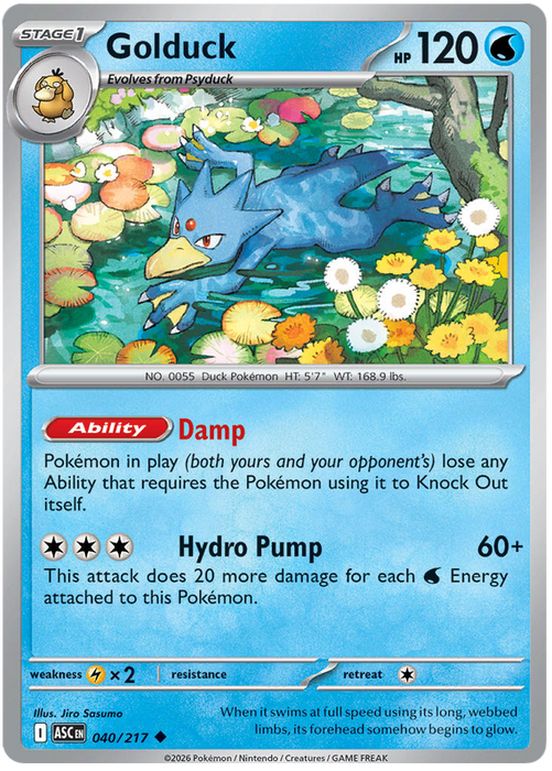 Golduck 040/217 Uncommon Pokemon Card (Mega Evolution Ascended Heroes)