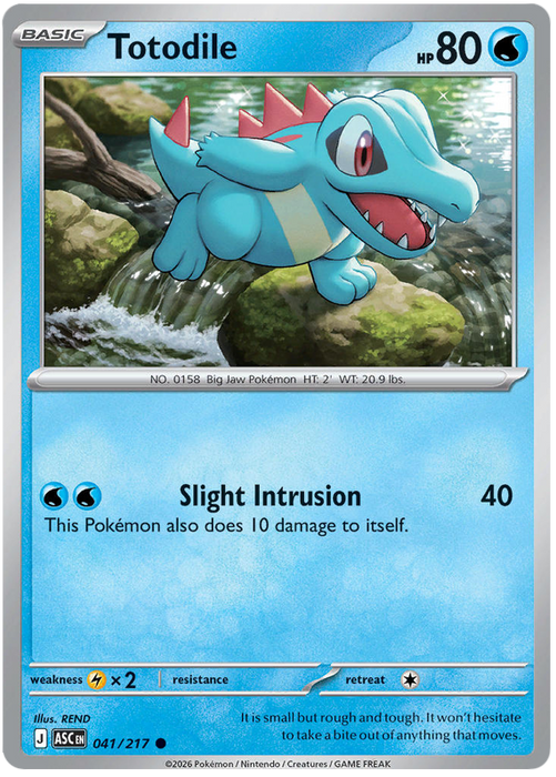 Totodile 041/217 Common Pokemon Card (Mega Evolution Ascended Heroes)