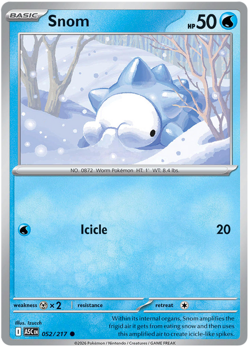 Snom 052/217 Common Pokemon Card (Mega Evolution Ascended Heroes)