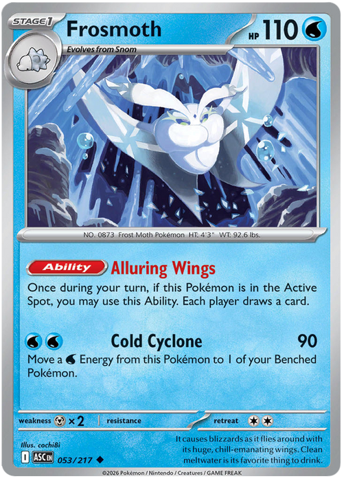 Frosmoth 053/217 Uncommon Pokemon Card (Mega Evolution Ascended Heroes)