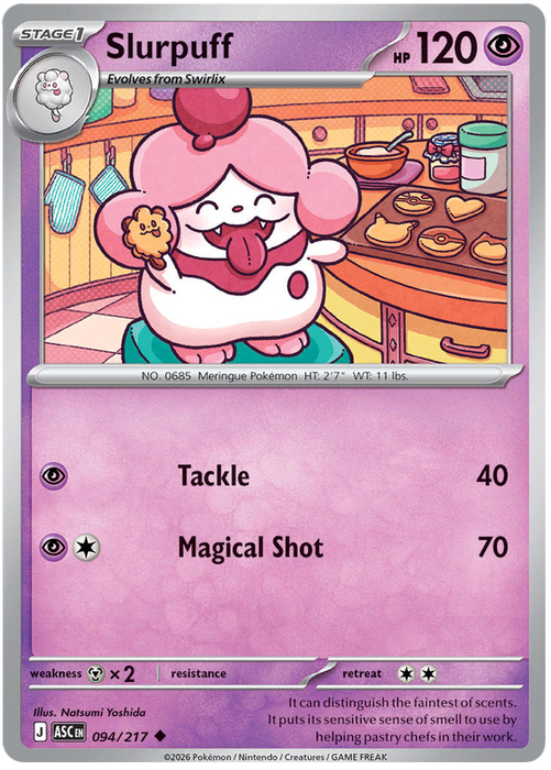 Slurpuff 094/217 Uncommon Pokemon Card (Mega Evolution Ascended Heroes)