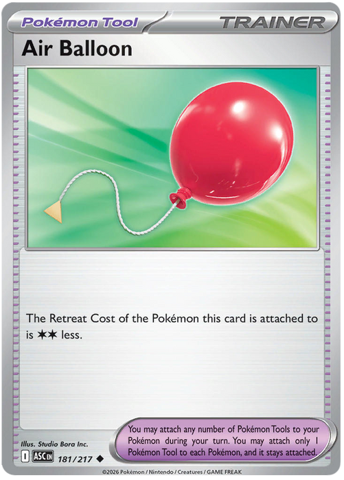 Air Balloon 181/217 Uncommon Pokemon Card (Mega Evolution Ascended Heroes)
