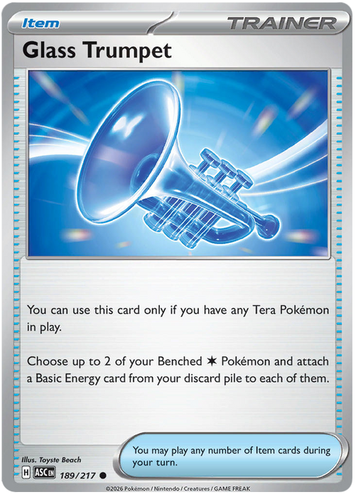 Glass Trumpet 189/217 Common Pokemon Card (Mega Evolution Ascended Heroes)