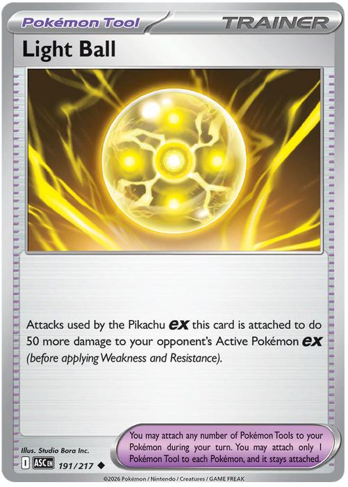 Light Ball 191/217 Uncommon Pokemon Card (Mega Evolution Ascended Heroes)