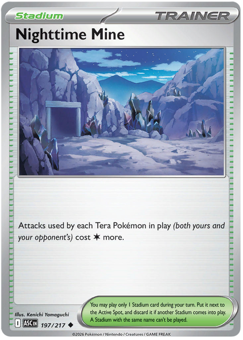 Nighttime Mine 197/217 Uncommon Pokemon Card (Mega Evolution Ascended Heroes)