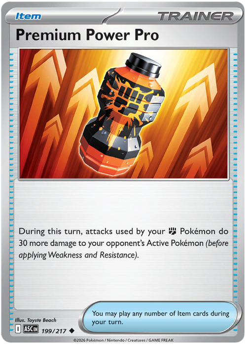 Premium Power Pro 199/217 Uncommon Pokemon Card (Mega Evolution Ascended Heroes)