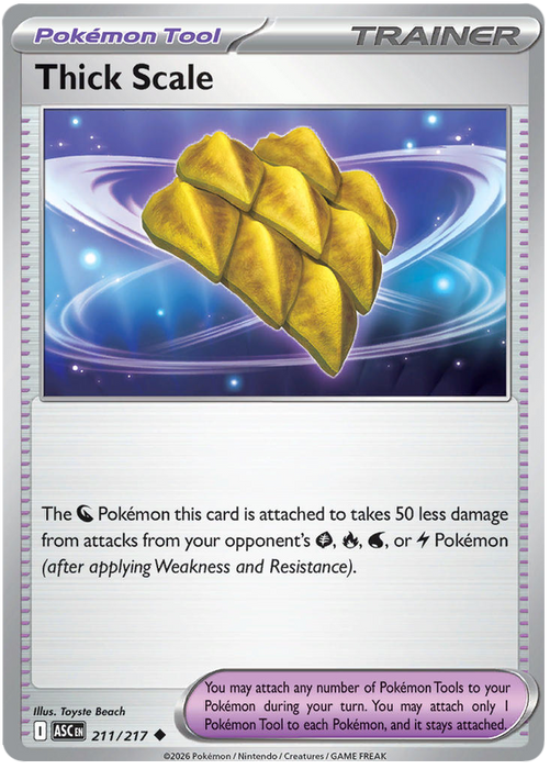 Thick Scale 211/217 Uncommon Pokemon Card (Mega Evolution Ascended Heroes)