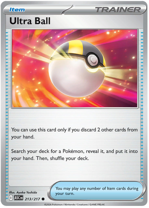 Ultra Ball 213/217 Common Pokemon Card (Mega Evolution Ascended Heroes)