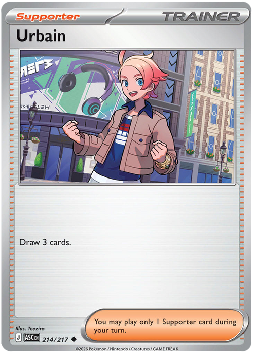 Urbain 214/217 Uncommon Pokemon Card (Mega Evolution Ascended Heroes)