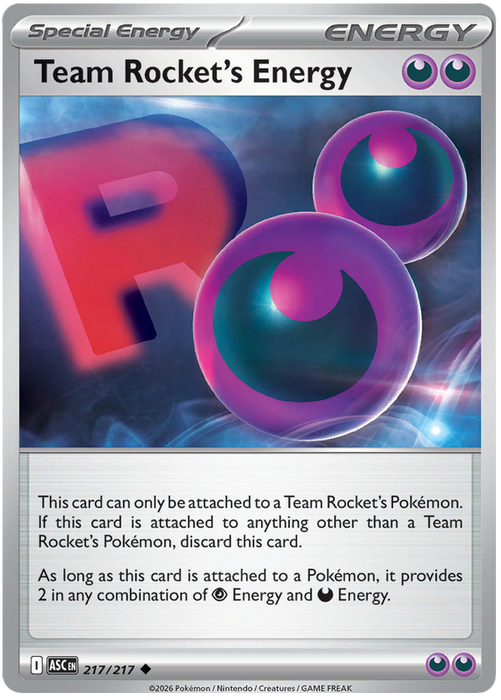 Team Rocket's Energy 217/217 Uncommon Pokemon Card (Mega Evolution Ascended Heroes)