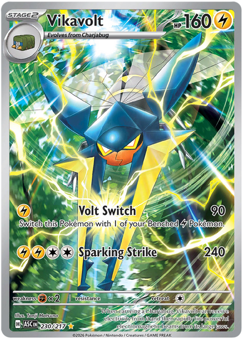 Vikavolt 230/217 Illustration Rare Pokemon Card (Mega Evolution Ascended Heroes)