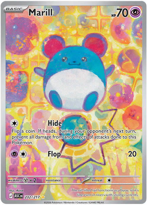 Marill 232/217 Illustration Rare Pokemon Card (Mega Evolution Ascended Heroes)