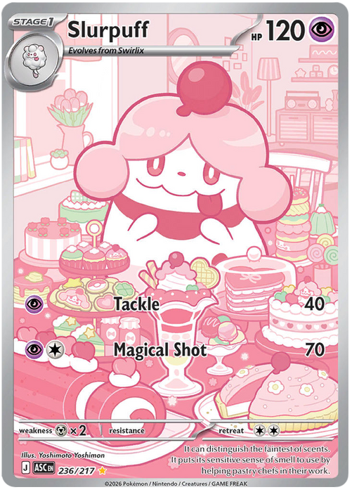Slurpuff 236/217 Illustration Rare Pokemon Card (Mega Evolution Ascended Heroes)