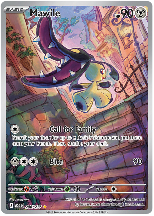 Mawile 246/217 Illustration Rare Pokemon Card (Mega Evolution Ascended Heroes)