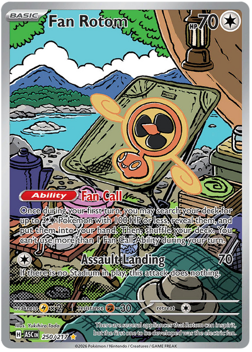 Fan Rotom 250/217 Illustration Rare Pokemon Card (Mega Evolution Ascended Heroes)