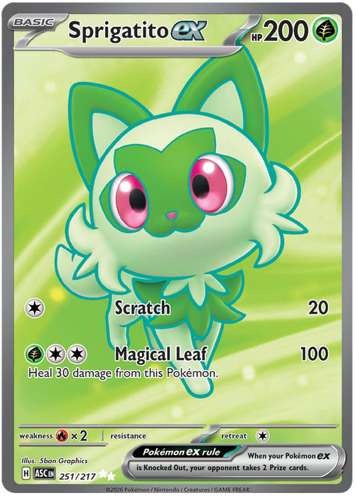 Sprigatito ex 251/217 Ultra Rare Pokemon Card (Mega Evolution Ascended Heroes)