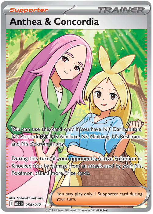 Anthea & Concordia 254/217 Ultra Rare Pokemon Card (Mega Evolution Ascended Heroes)